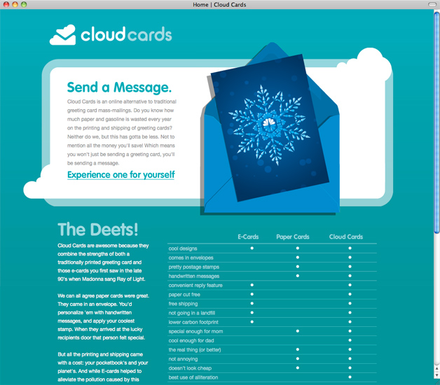 Cloud Cards home page