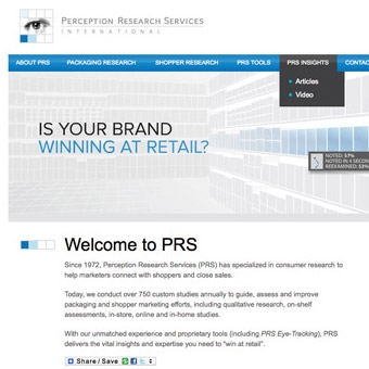Perception Research Services Website