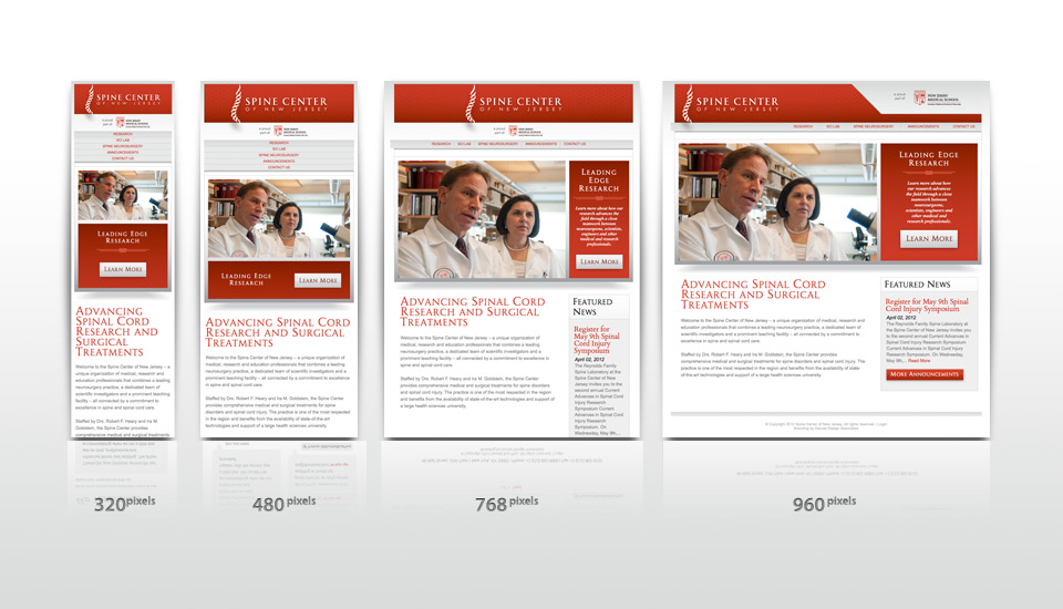 Spine Center of New Jersey Site Responsive